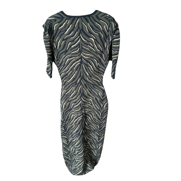 Sass & Bide Midi Dress Movement of Sound: animal print, button slot NWOT XS - Picture 9 of 10